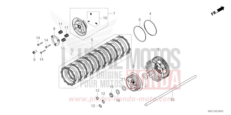 CLUTCH for Gold Wing GUNMETAL BLACK METLLIC (NHC52B) from 2021